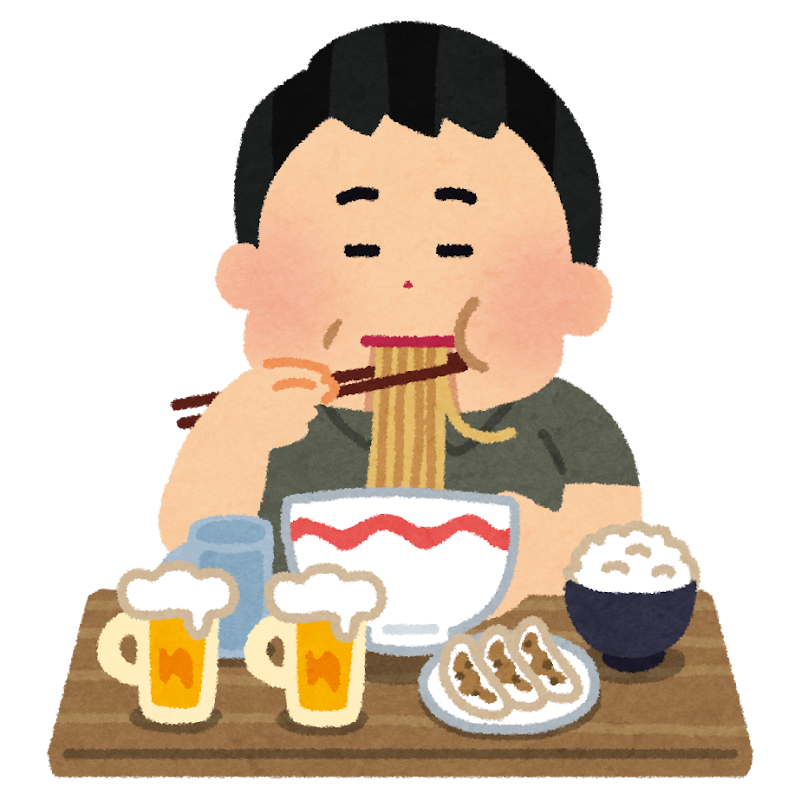 食べ過ぎの人のイラスト（男性） | かわいいフリー素材集 いらすとや