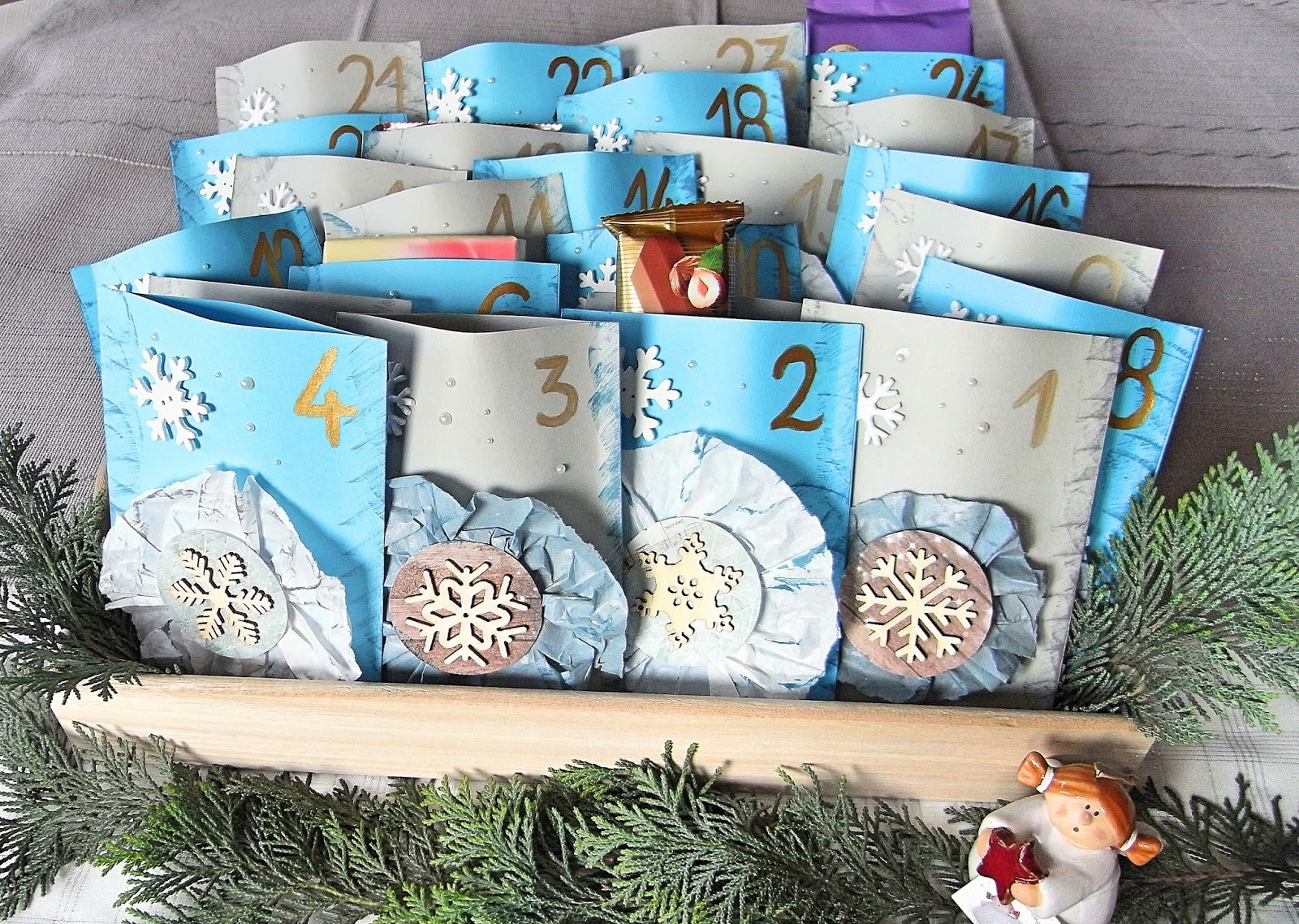 DIY Adventskalender aus Papier PerlenKuchen