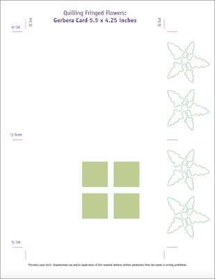 quilling fringed flowers gerbera tutorial pattern SVG cut file greeting card quilling fringed flowers gerbera tutorial pattern SVG cut file greeting card
