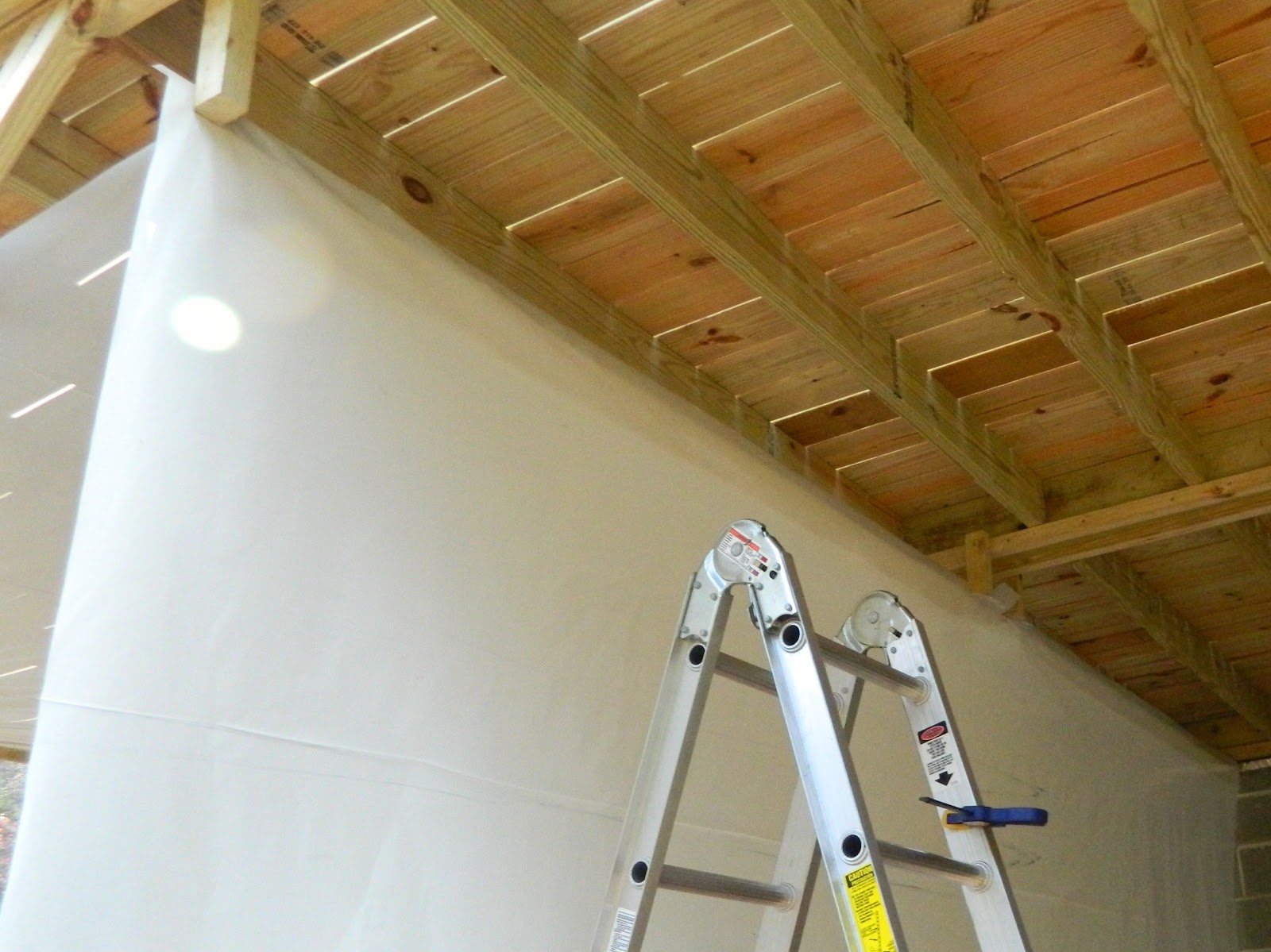 Lise's Log Cabin Life: Building a "Rain Shield" Under the Deck