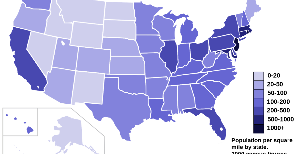 Multimedia Apps amp Tools Data Visualization - 2000px US 2000 Census Population Density Map By State.svg