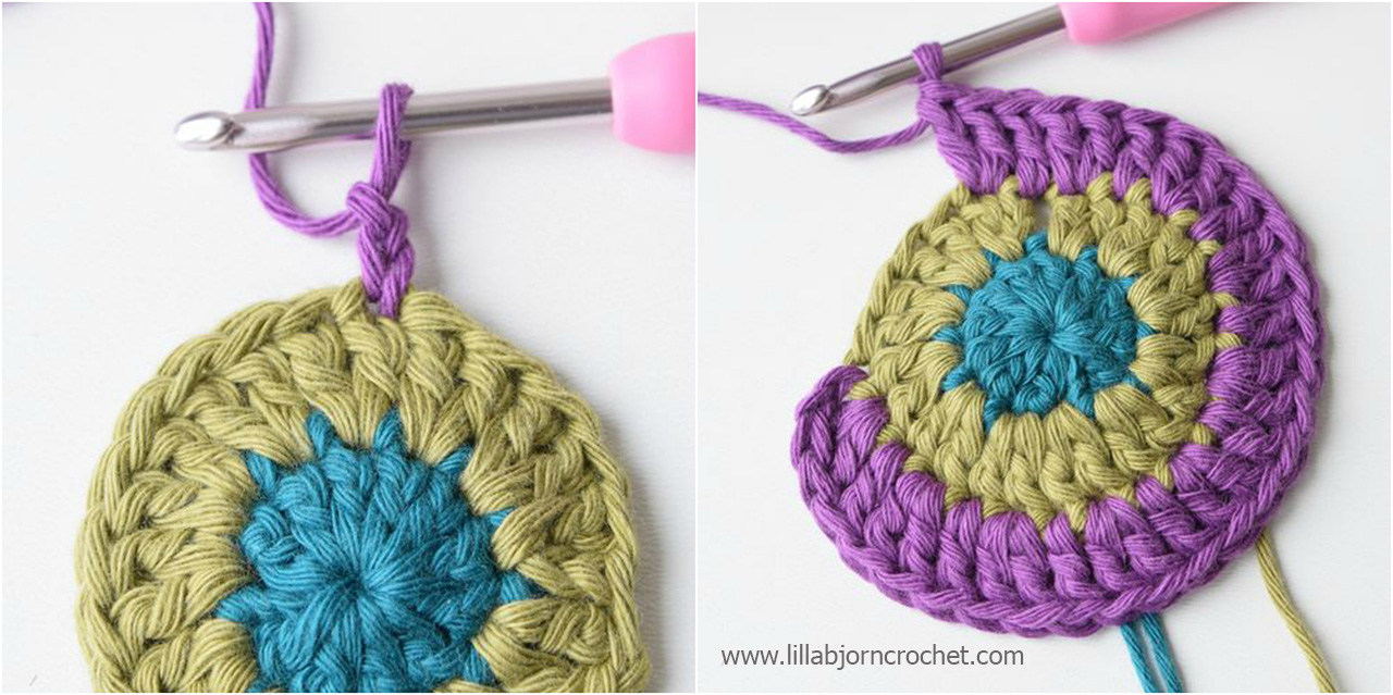 Peacock Tail Mandala pillow: FREE crochet pattern LillaBjörn's.
