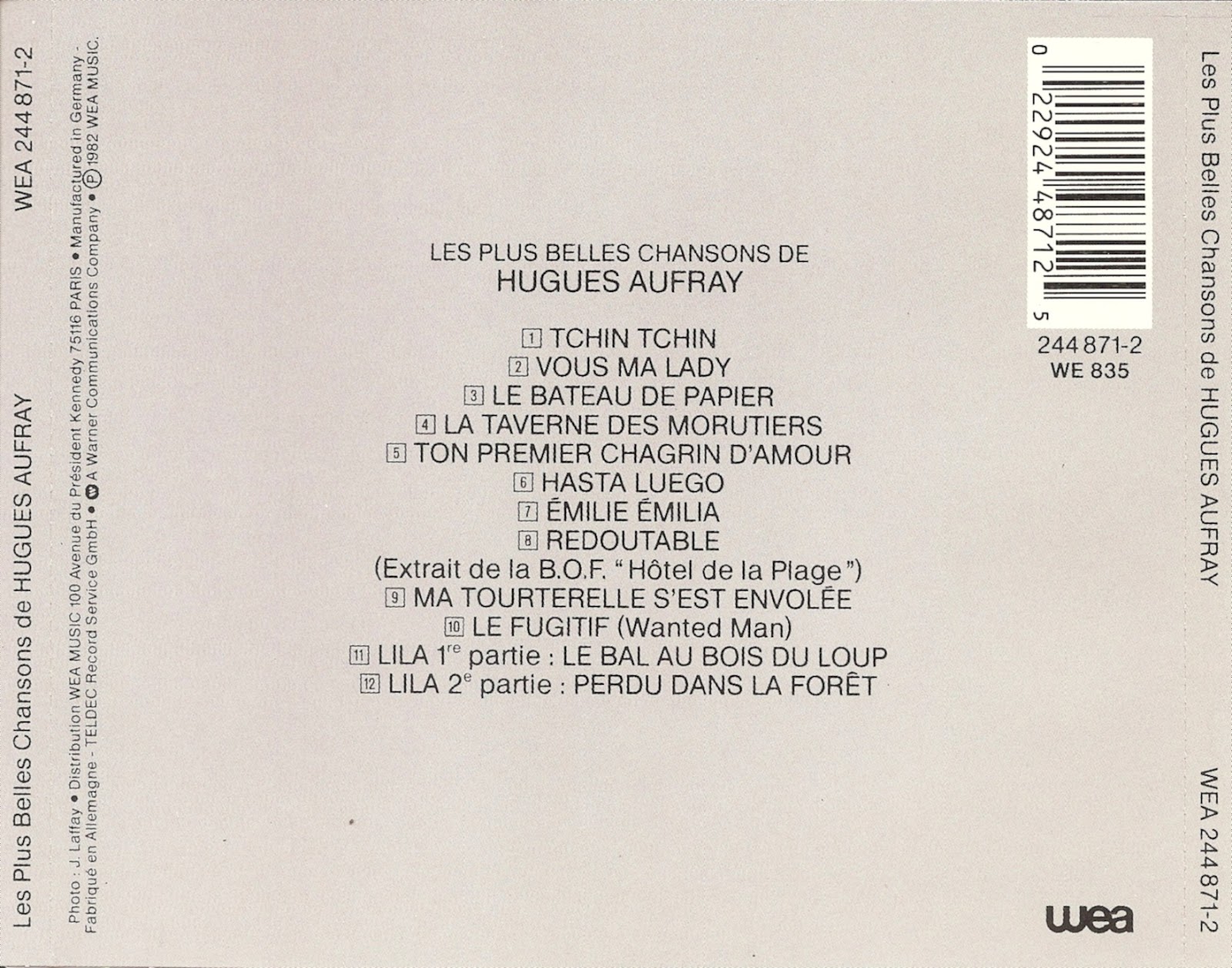 The First Pressing CD Collection: Hugues Aufray - Les Plus Belles Chansons