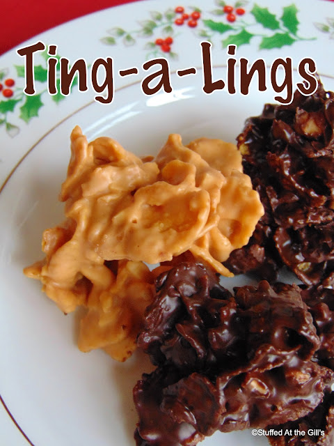 Ting-a-Lings on a Christmas plate.
