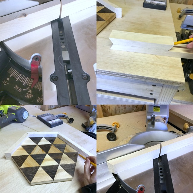 how to cut 1x2's to make a hexagon frame