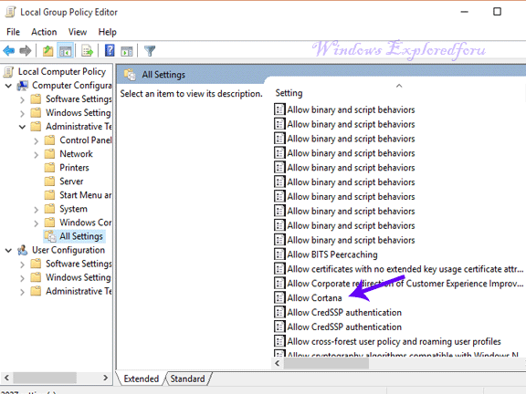 Logeshwaran.org: Disable Cortana Permanently in Windows 10 [Tutorial]