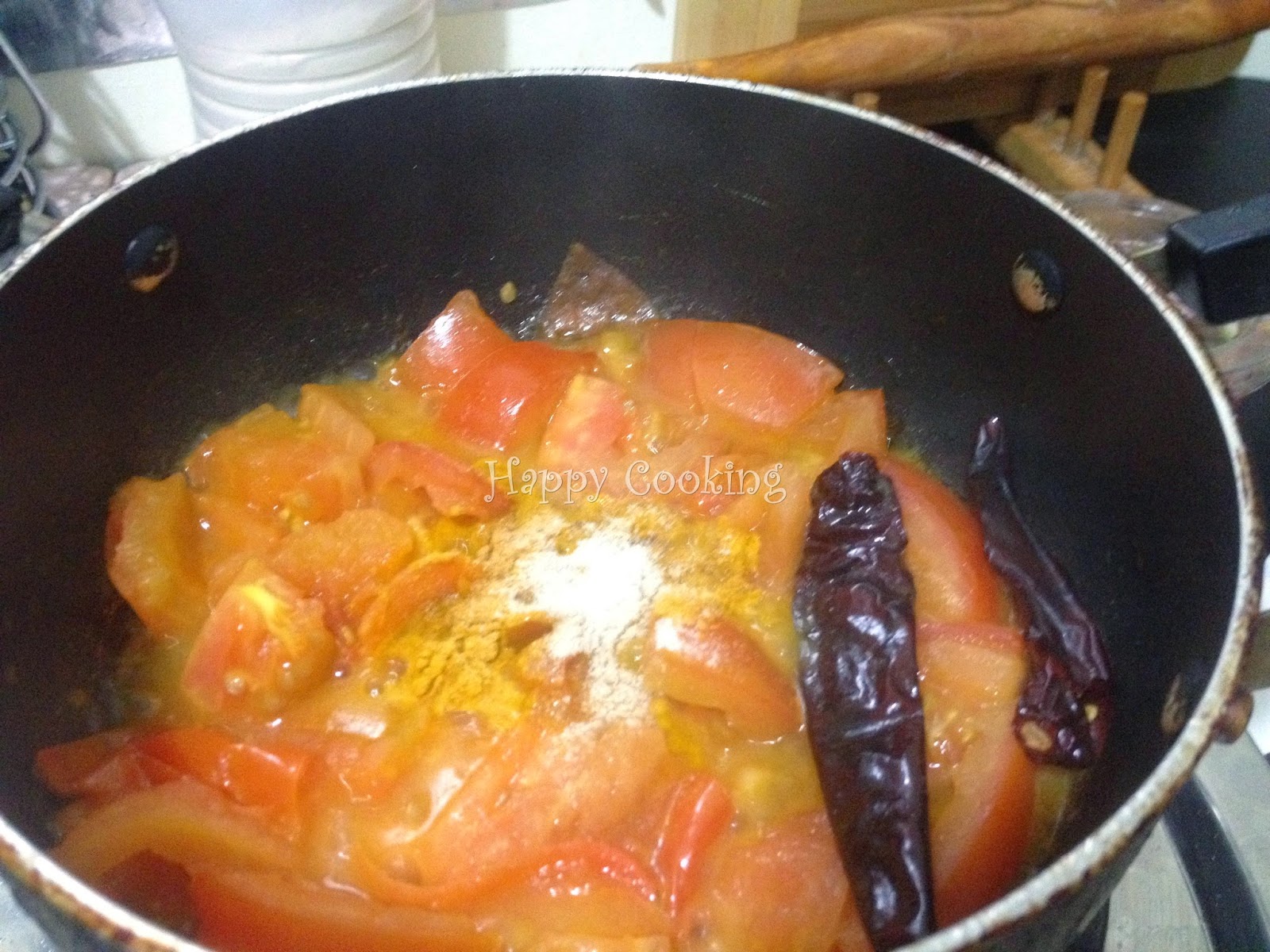 Aswini's Happy Cooking Tomato Chutney (without onion)