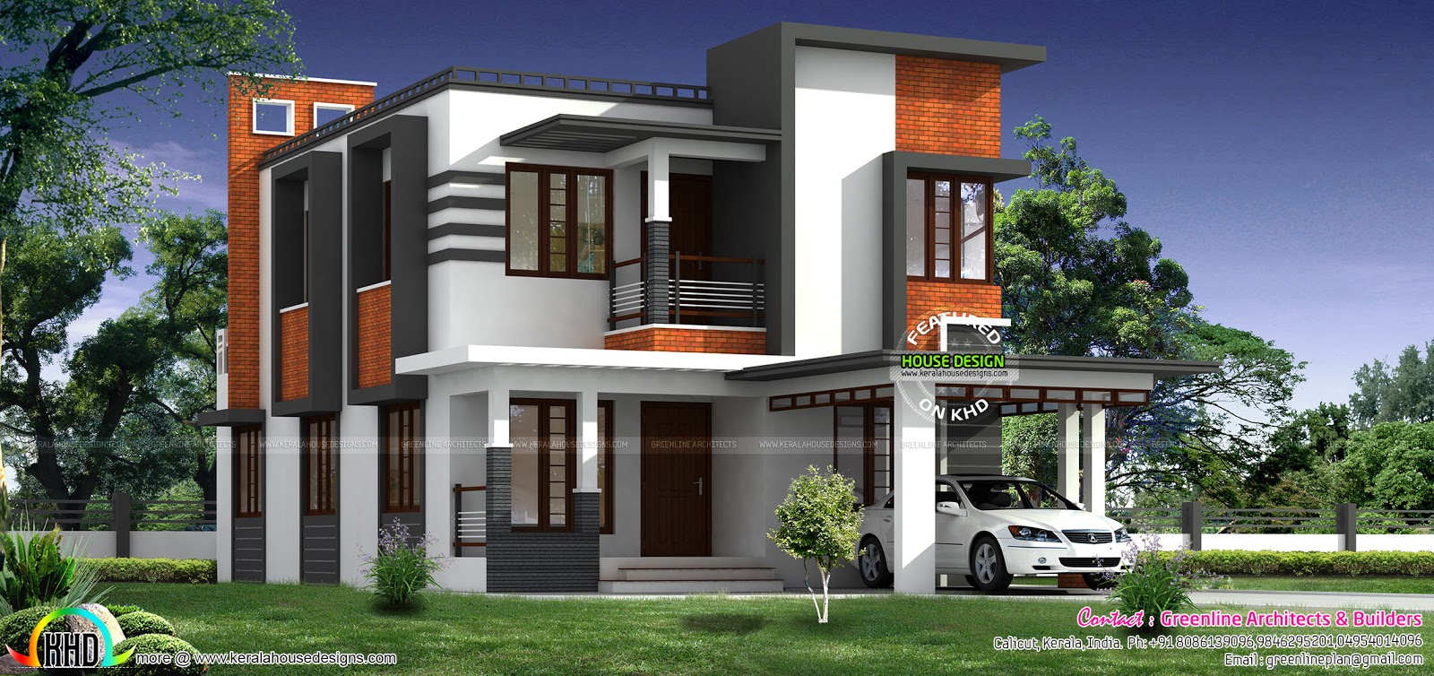1800 sq-ft nice modern house - Kerala home design and floor plans - 9K+ house designs 1800 Sq-Ft Nice Modern House - Kerala Home Design And Floor Plans - 9K+ House Designs