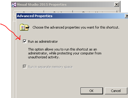 Srinivas Blog : How to Force Visual studio to run always in ...