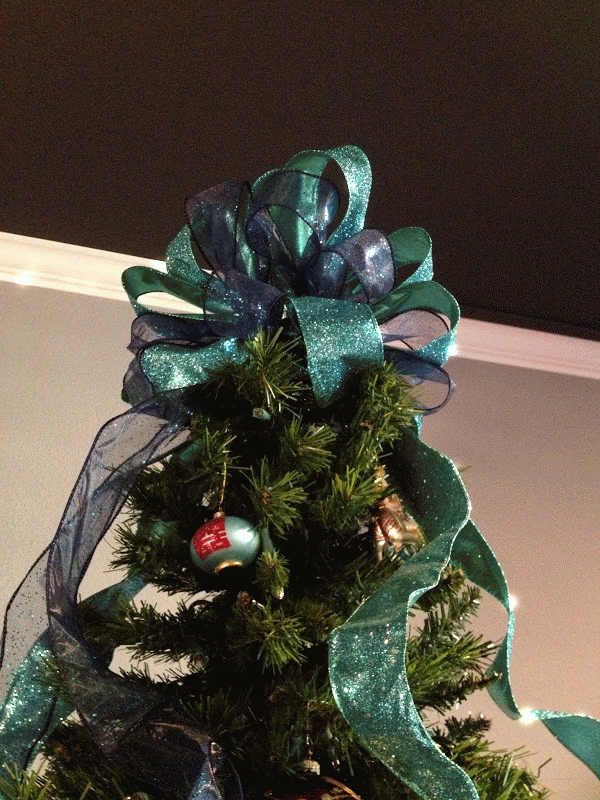 Special Delivery by Jackie Christmas Tree Bow Topper and Marquee Light