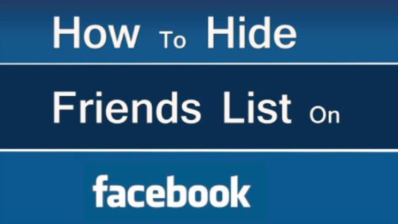 Hide Friends On Facebook