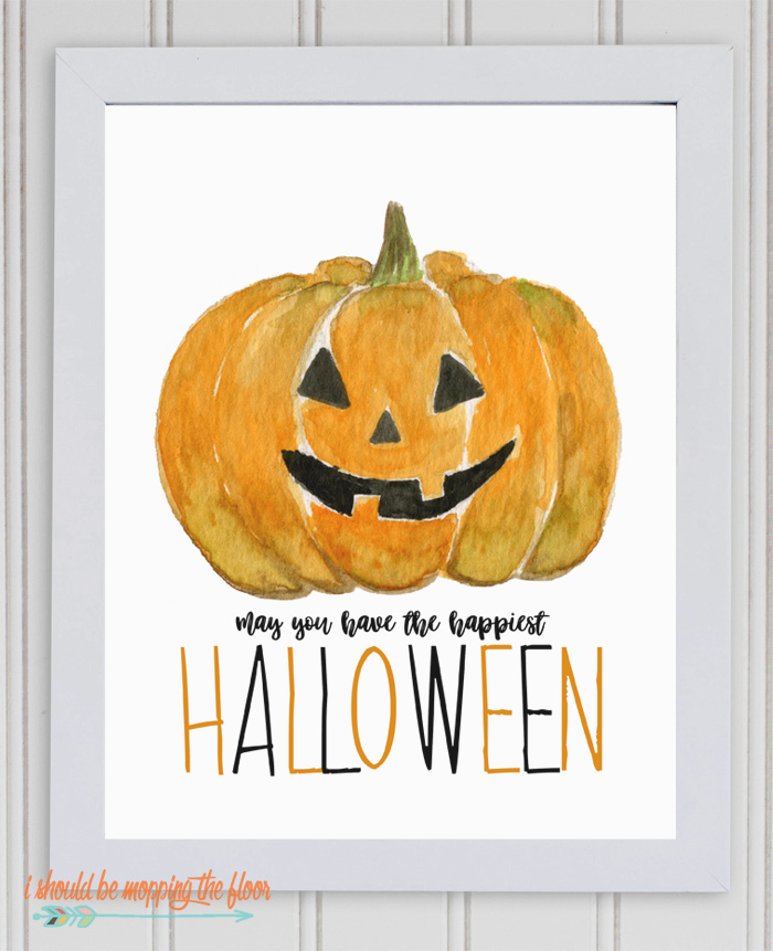 These Eight Watercolor Halloween Printables are the perfect SPOOKY addition to your fall decor.