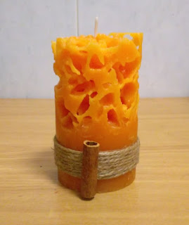Vela de Gelo laranja com aroma de canela Vela de Gelo laranja com aroma de canela