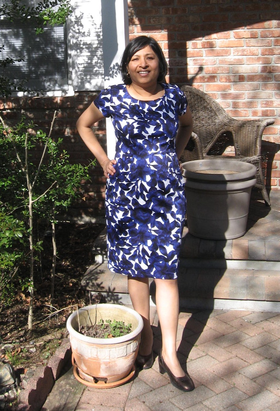 Weekend crafting Purple flowered Vogue 8667 this year's birthday dress