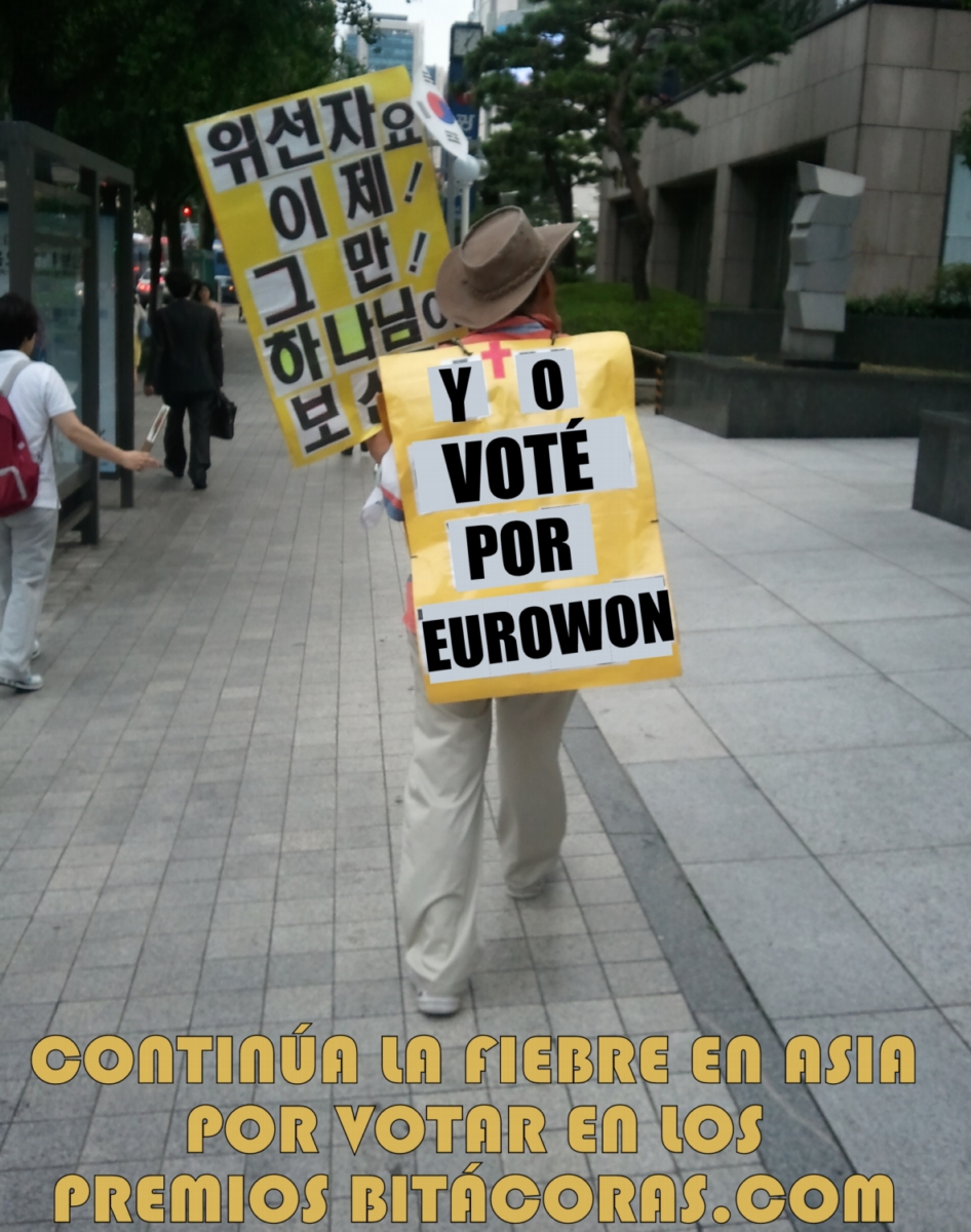 Cristiano radical votando por el blog Eurowon