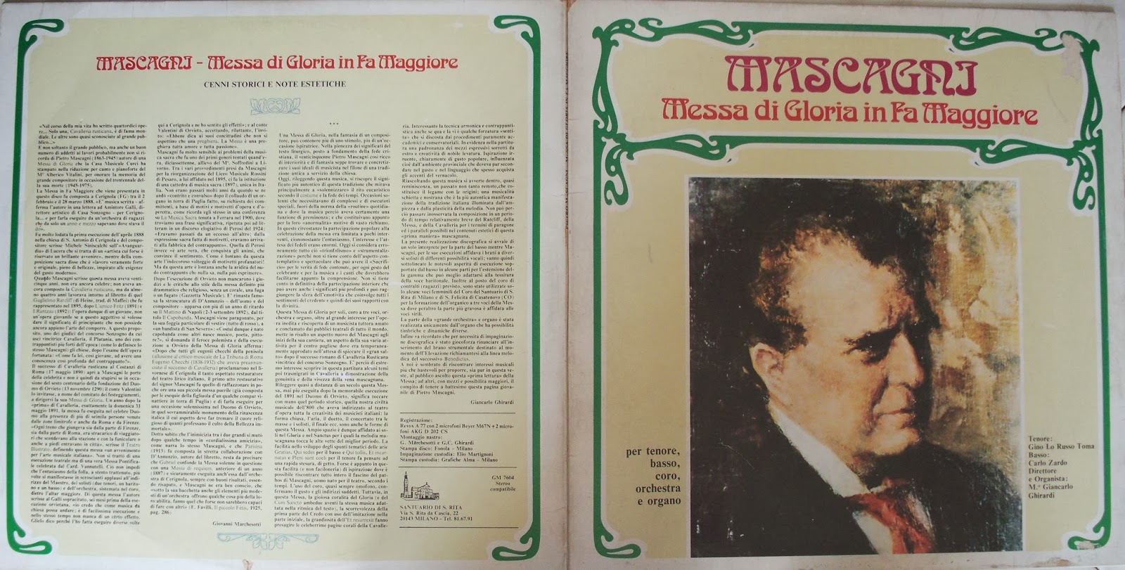 MASCAGNI MESSA DI GLORIA IN FA MAGGIORE Blog di Stefano Fiorucci