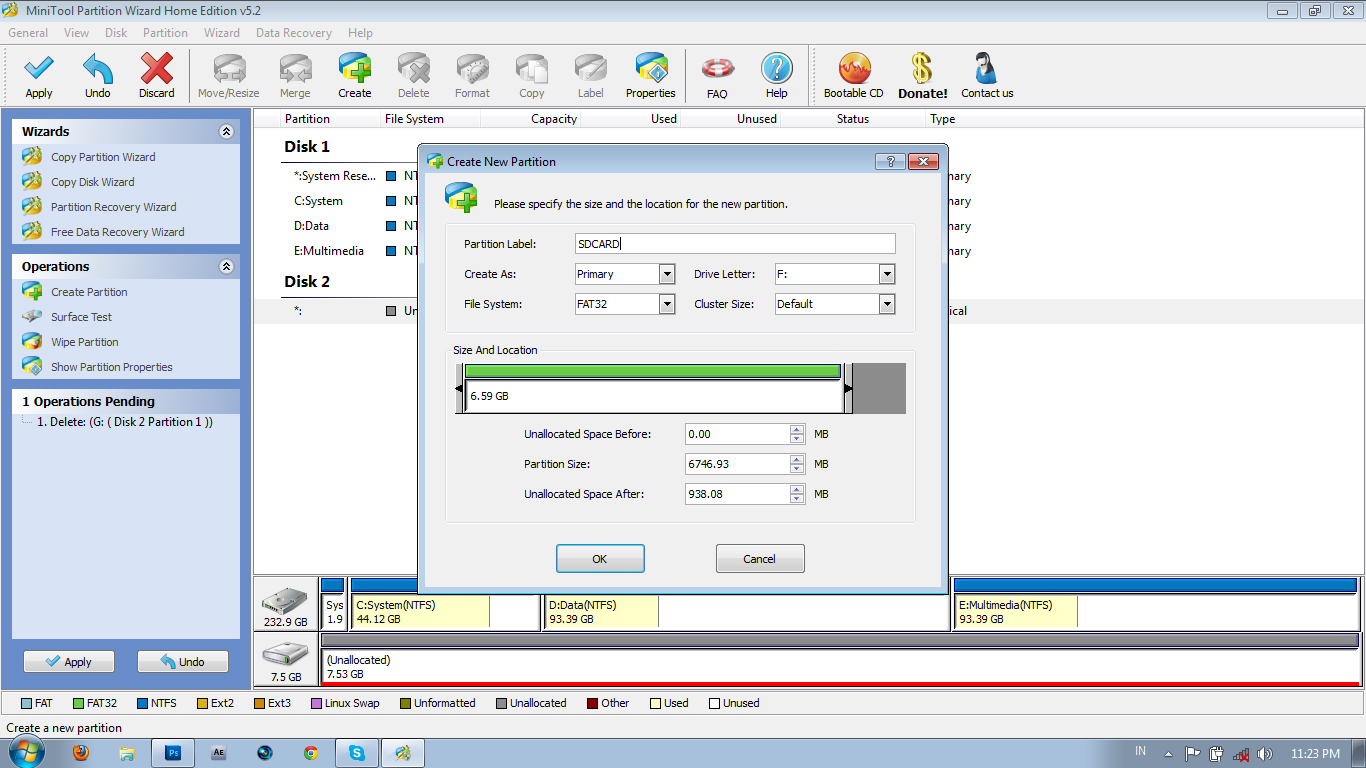 Show partitions. Ways of showing partition.