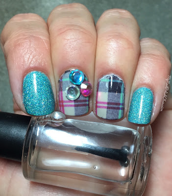Lady Queen Plaid Water Decal Nail Art