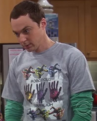 style3 Sheldon Robot Monoscopio T-Shirt da Donna, Colore