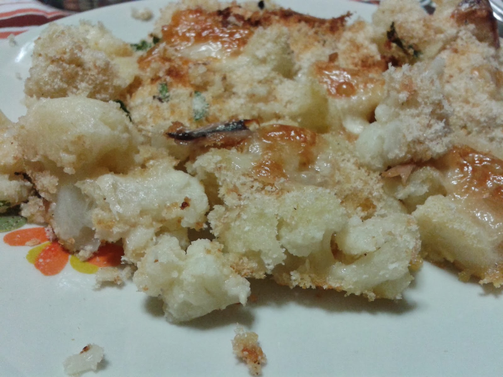 cavolfiore gratin con acciughe