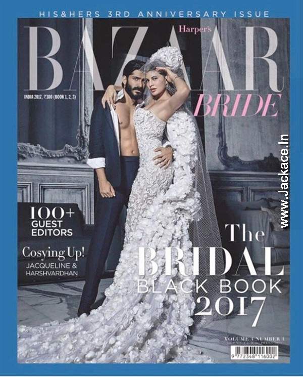 Hotness: Jacqueline Fernandez And Harshvardhan Kapoor Sizzle On Harper’s Bazaar Bride Cover 