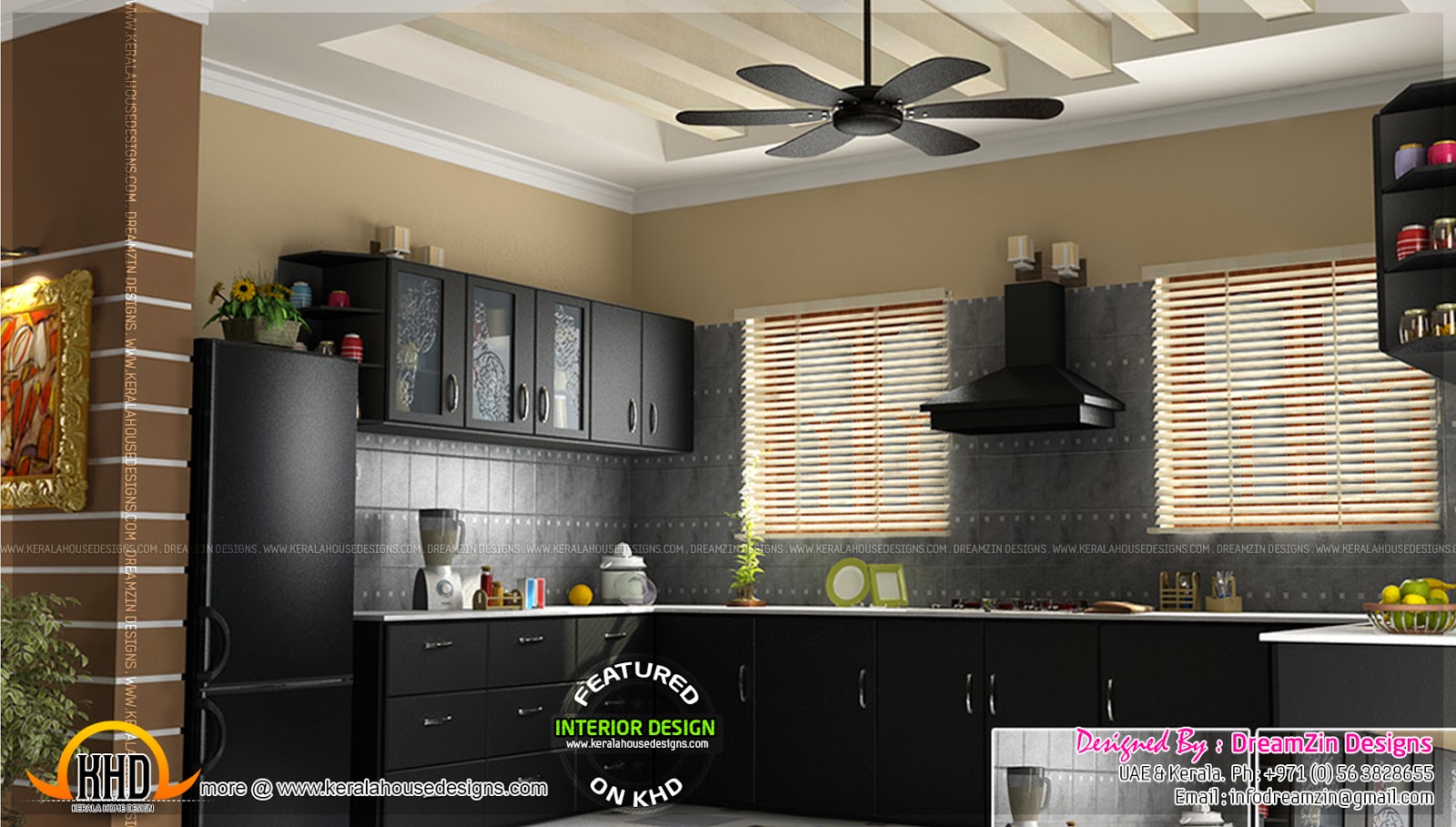 Kitchen Interior + Dining area Design | Home Kerala Plans