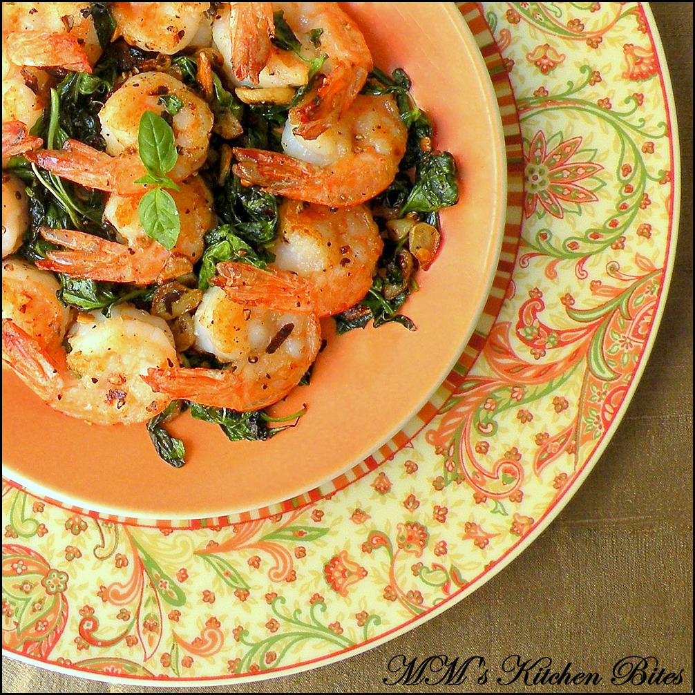 MM's Kitchen Bites Basil Garlic Prawns...over, under or tossed around!!