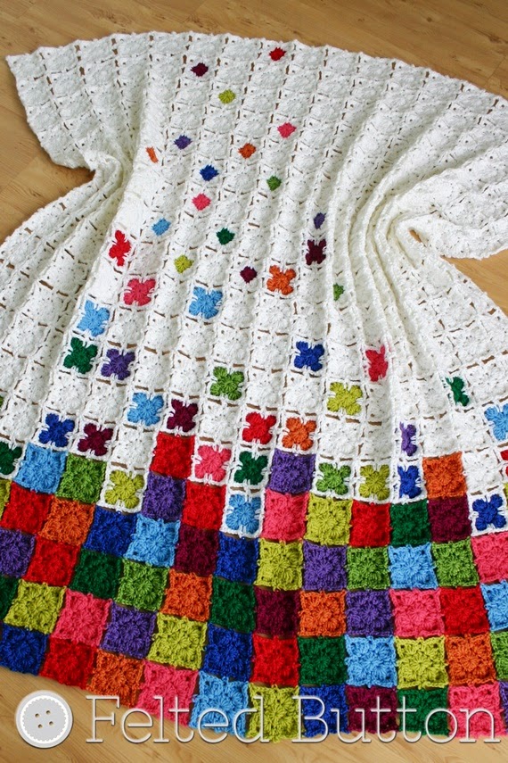 Rainbow Sprinkles Blanket (crochet pattern by Susan Carlson of Felted Button)