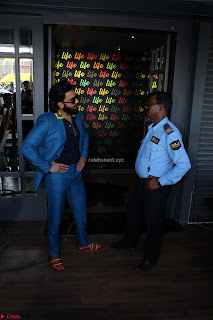 Ranveer Singh in Blue Blazer Spotted Life Bar ~  Exclusive 02