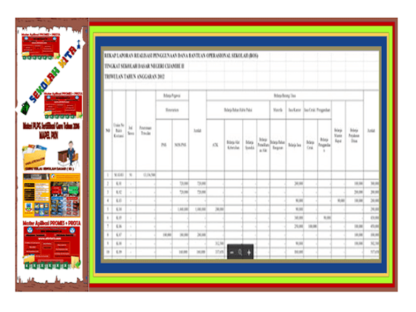 Contoh Rekap Laporan Realisasi Penggunaan Dana Bos Terbaru
