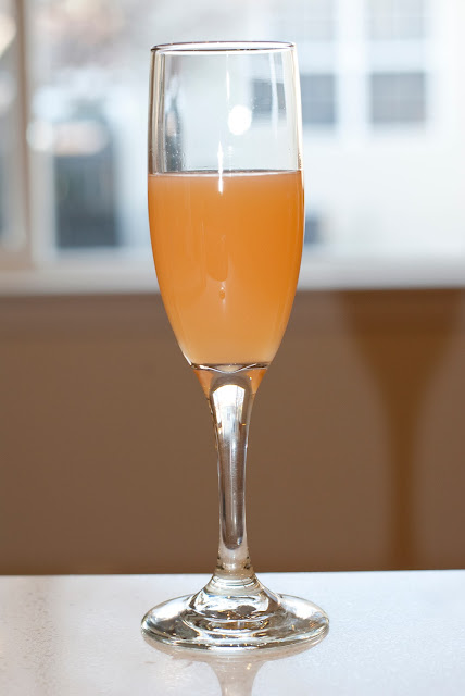 Buck's Fizz, orange juice, grenadine, champagne, new years eve cocktail, new years cocktail