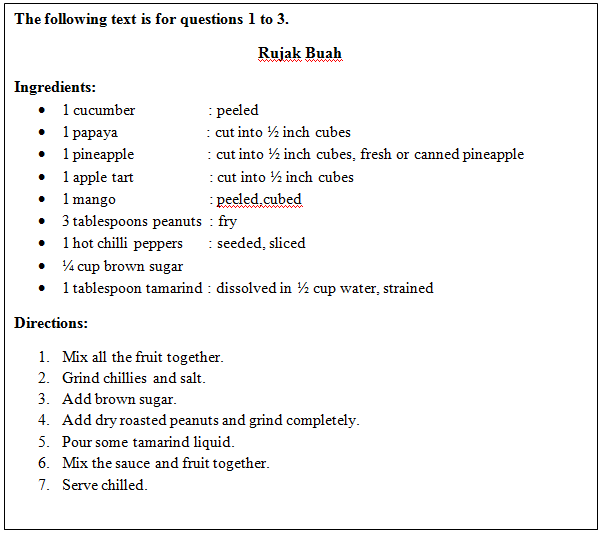 Soal Tentang Procedure Text