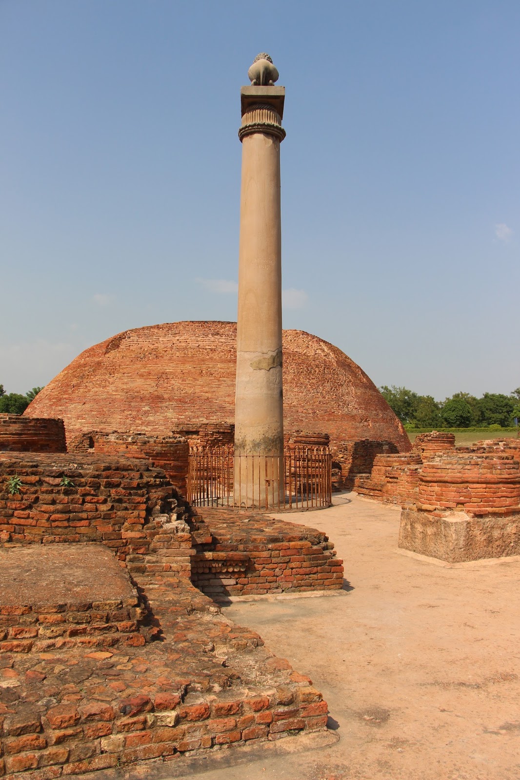 Remains of Ancient Vaishali and Ashoka Pillar , Kolhua ,Vaishali, Bihar