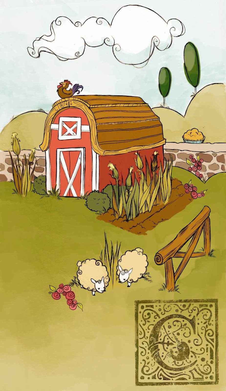 Christiana Illustrations: Designing a set for a nursery rhyme play