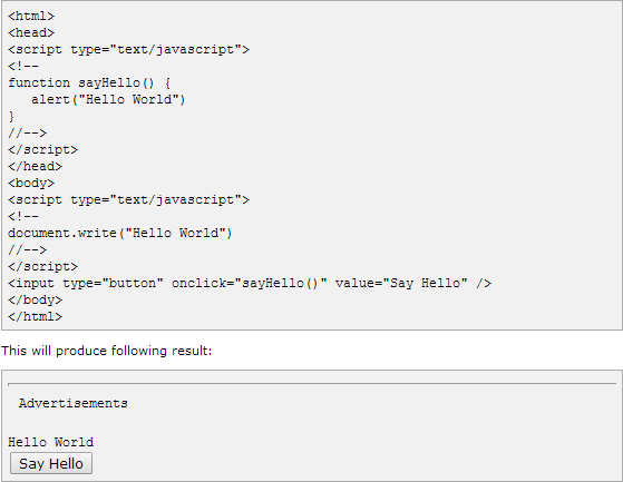 Makers Of The Web: Javascript code placement in html file or document.