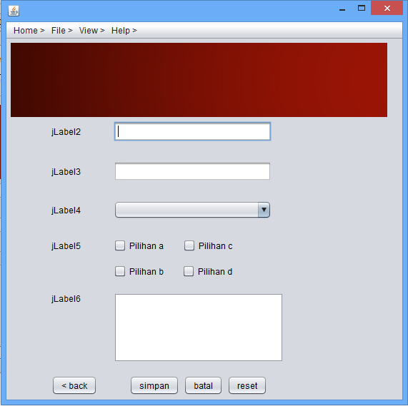 Indahnya Berbagi Ilmu: Membuat Form dengan NetBeans