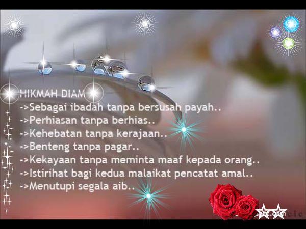 Bahasa inggrisnya diam lebih baik