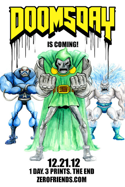 Doomsday Doppelganger Super Villain Print Set by Alex Pardee - Apocalypse, Dr. Doom & Doomsday