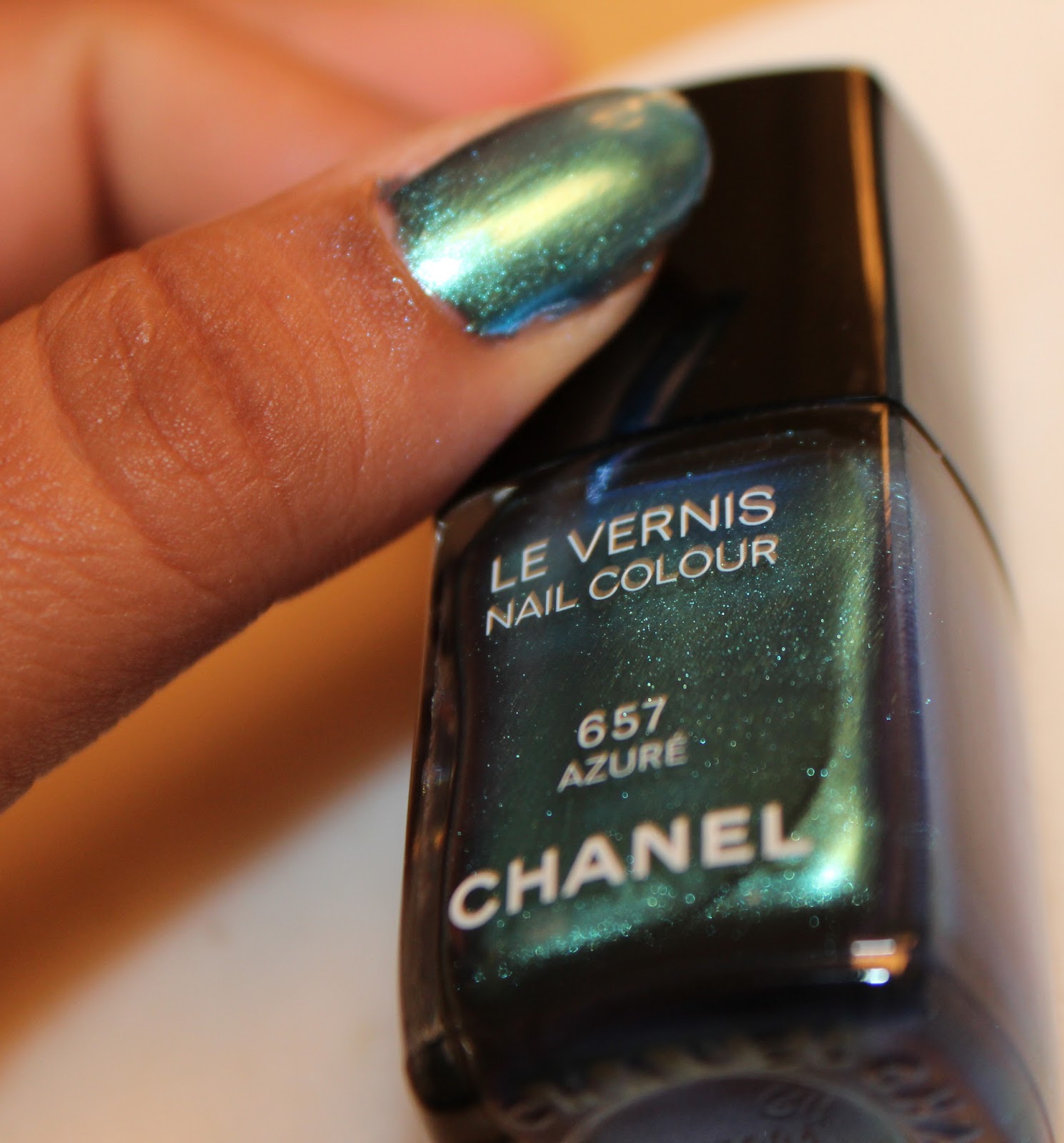 Its Just Makeup: Nail polish Review and swatches- Chanel Azure 657
