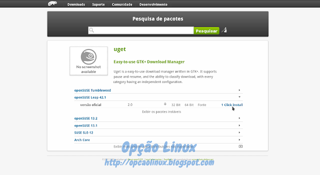 Pesquisa de software openSUSE