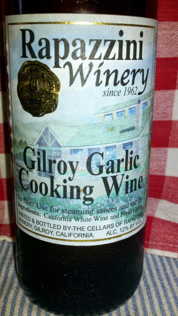 bottle of wine, garlic wine, Rapazzini winery, California wine, Gilroy
