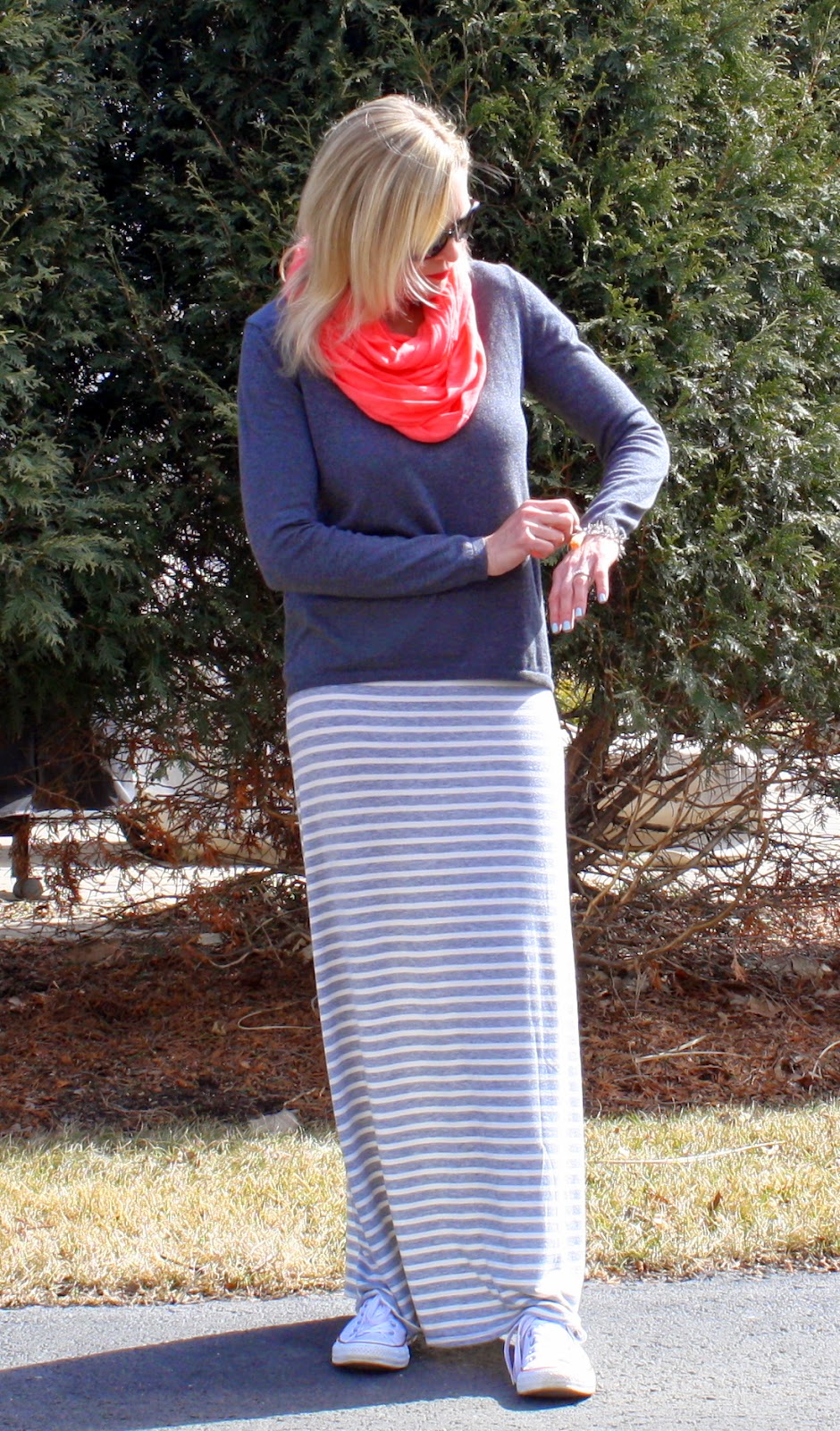 cute winter to spring transition outfit
