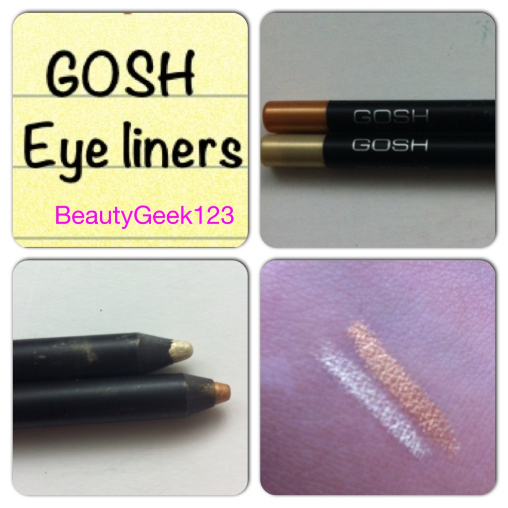 beautygeek123 Review GOSH Velvet Touch Eyeliners.