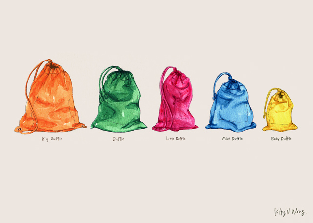 Burberry Duffel bags and Pouches / Kitty N. Wong Illustration 