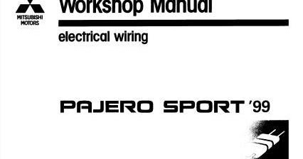 Mitsubishi ebook,soft: [Wiring Diagram] Mitsubishi Pajero Sport 1999