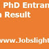 JNTU PhD Entrance Exam Result 2017 JNTUH PhD Exam Results