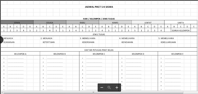 Contoh Jadwal Piket Kebersihan Kelas Desain menarik