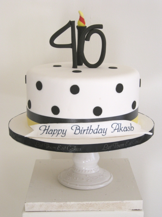 Let Them Eat Cakes Black and White Birthday Cake Let Them Eat Cakes Black and White Birthday Cake