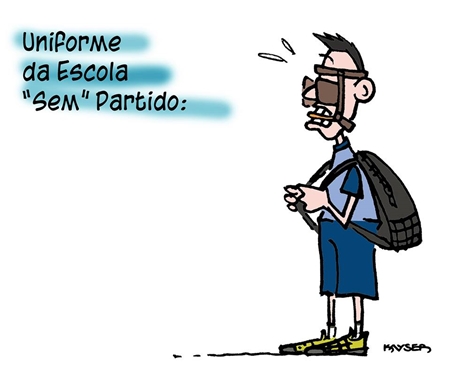 Resultado de imagem para escola sem partido charges