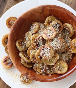Banana chips with sweet ginger sea salt and toasted coconut recipe